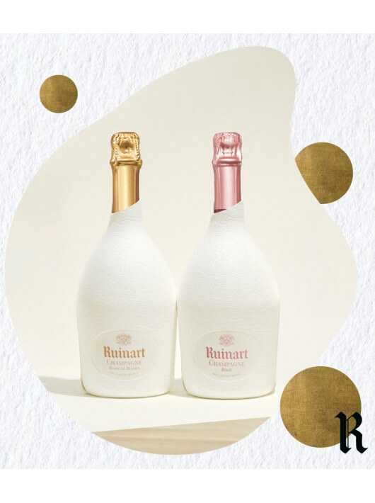 Ruinart Set Duo Second Skin "Blanc de blancs & Rosé" - 2 x 75 cl