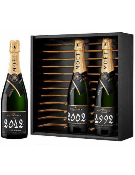 Moët & Chandon 3 x BOTTLES GRAND VINTAGE 1992, 2002 & 2012 - 3 x 75 cl