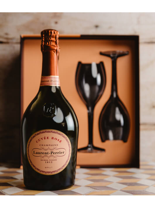 Laurent-Perrier Giftbox Cuvée rosé & 2 verres Limited Edition