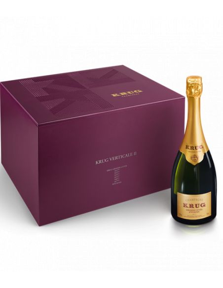 Krug Caisse bois Verticale Grande cuvée 162-167ème - 6 x 75 cl