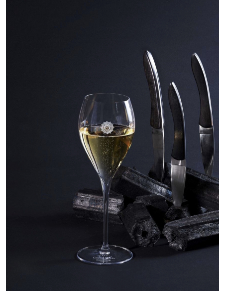 Laurent-Perrier 2 Gläser Grand Siècle 33 cl mit Markierung 10 cl