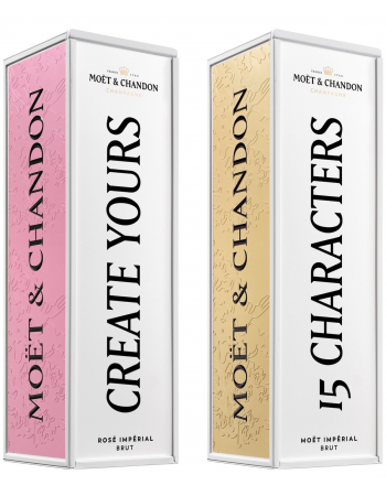 Moët & Chandon Duo Rosé & Brut Impérial Giftbox Métal Personnalisable - 2 x 75 CL