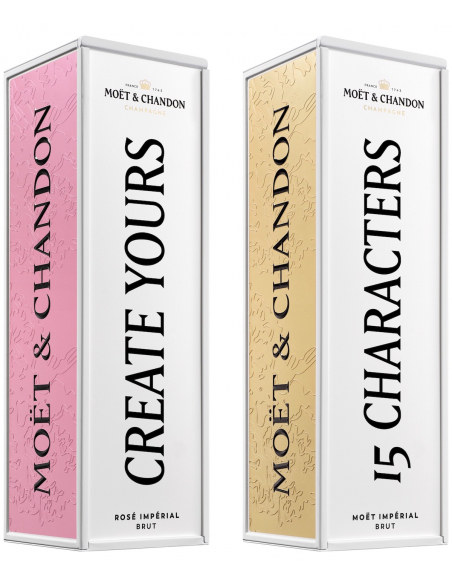 Moët & Chandon Duo Rosé & Brut Impérial Giftbox Métal Personnalisable - 2 x 75 CL