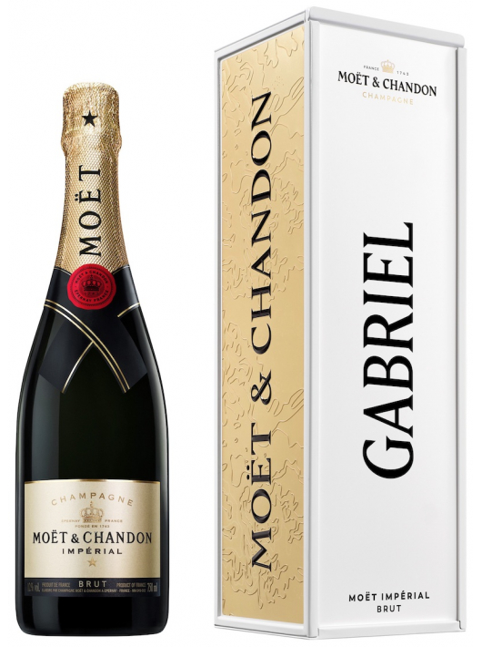 Moët & Chandon Duo Rosé & Brut Impérial Giftbox Métal Personnalisable - 2 x 75 CL