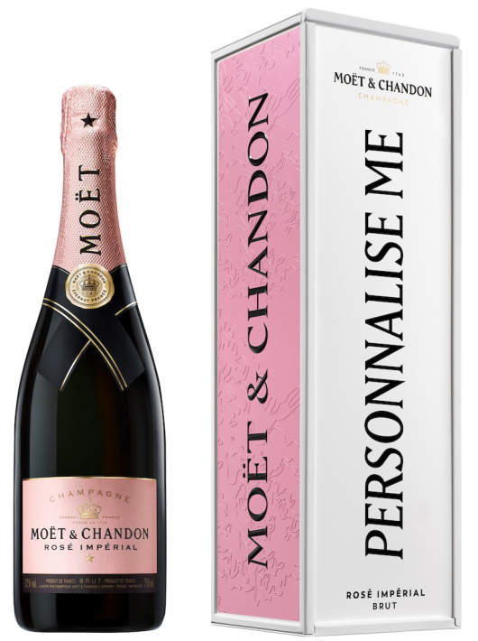 Moët & Chandon Duo Rosé & Brut Impérial Metall Geschenkbox "Personnalise Me" - 2 x 75 CL
