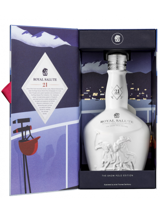 WHISKY ROYAL SALUTE 21 years SNOW POLO EDITION - 46.5% - 70 CL