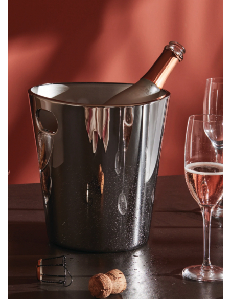 ALESSI Ice Bucket 1 Bottle Stainless Steel 18/10 Brilliant
