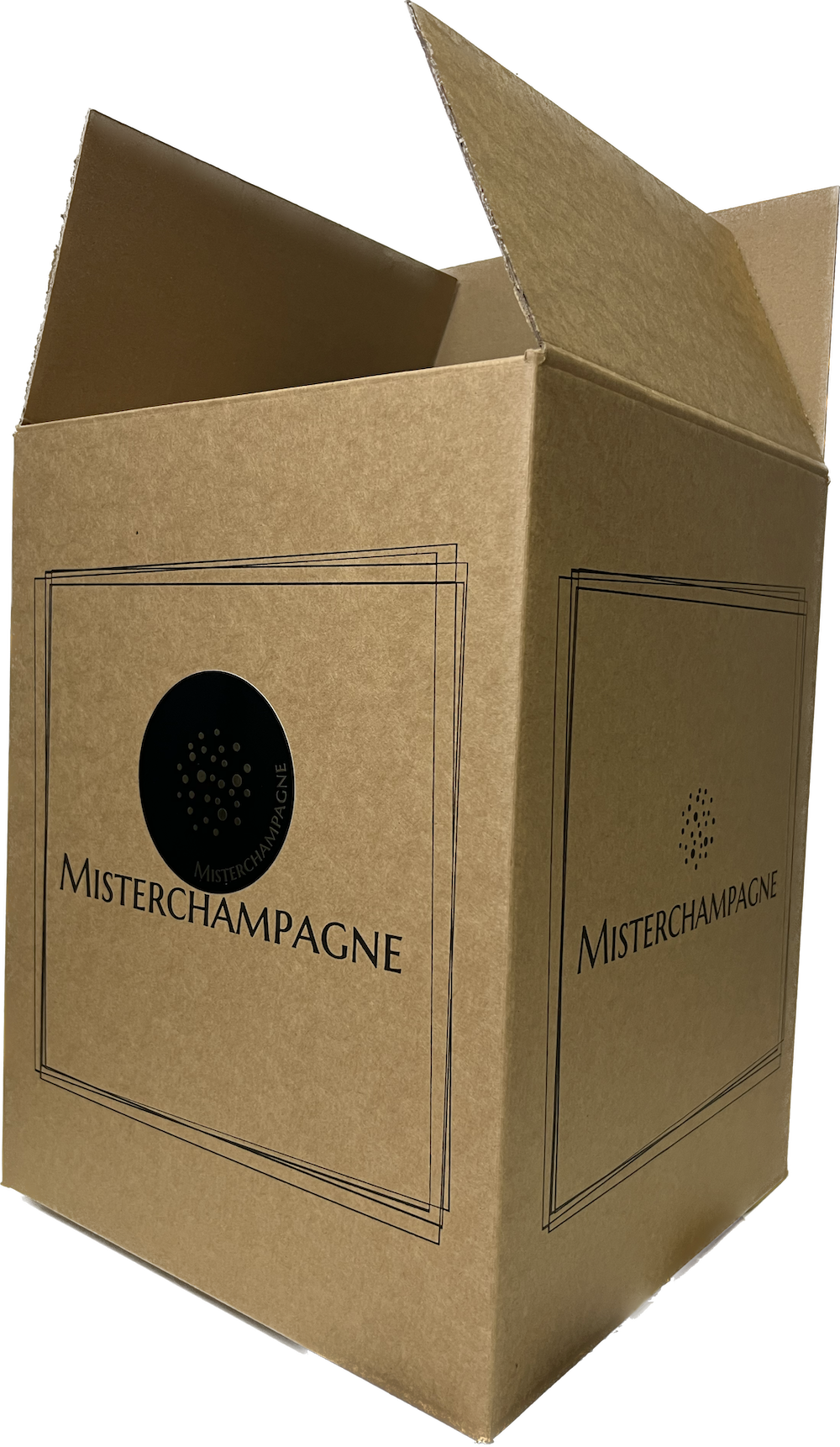 carton brut avec impression mono-couleur &agrave; encre neutre